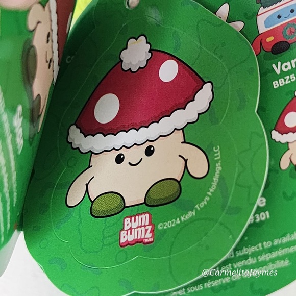 🎄 STAN 🍄 Xmas Mushroom BumBumz 2024 Holiday Series 5" Bum Bumz by Russ ☆ NWT ☆ - Picture 7 of 8